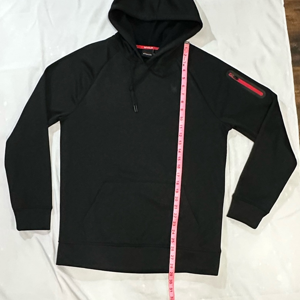 NWT Spyder Black Men's Hoodie with Red Accent - Picture 5 of 6